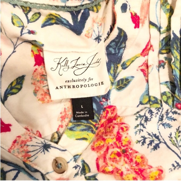 Anthropologie x Kelly Louise Judd Whimsical Forest Flannel Sleep Mini Dress - Picture 10 of 10